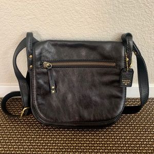 New Fossil Black Crossbody Bag